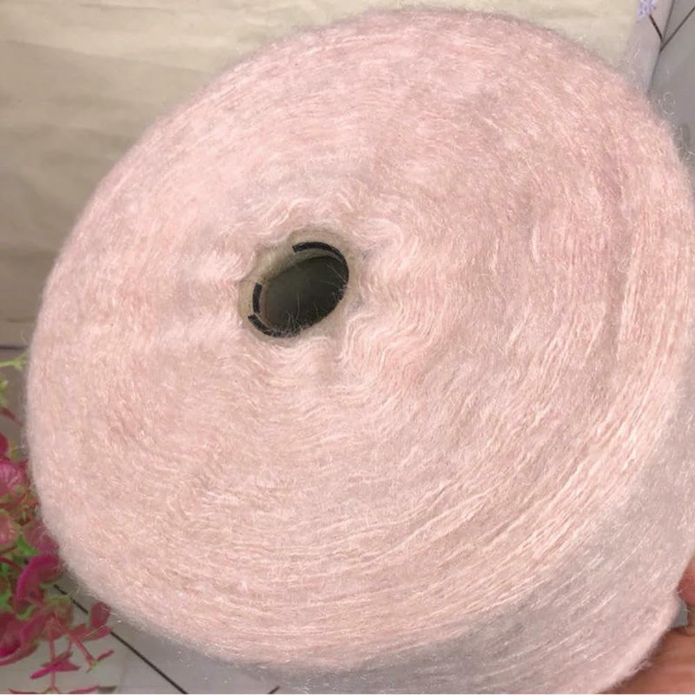 Filato di Mohair Rosa Super Bello, Morbido e soffice, per Lavorare a Maglia, in Acrilico Biologico per Neonati, da 520 g
