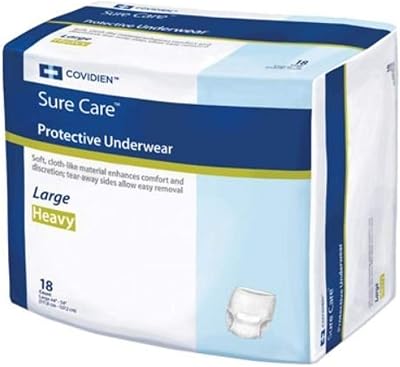 Covidien 1615 Sure Care Protective Underwear, Heavy Absorbency, 44