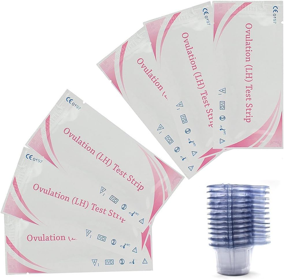 Pregnancy Test Kit,25 Pregnancy Test Strips and 25 Disposable Urin Cups Individually Sealed by Vainl