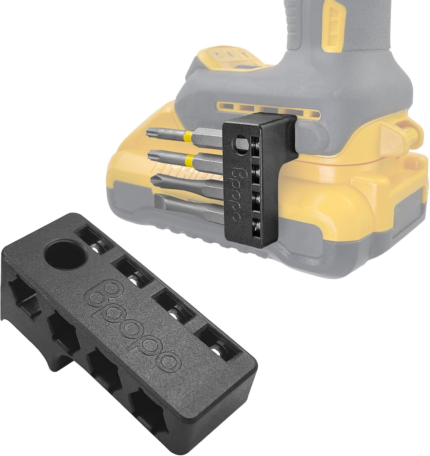 Magnetic 1/4-Inch Hex Bit Holders Fit for Dewalt Wrox Cordless Impacts Screwdrivers,Powerful Magnet Drill Bit Holster Sleeve Organizer, Hex Screw Bit Storage on side of Power Drill,Left Side