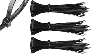 300 Black Plastic Belt Length 30cm Wide High Resistance for Indoor and Outdoor Use - By Rana Store