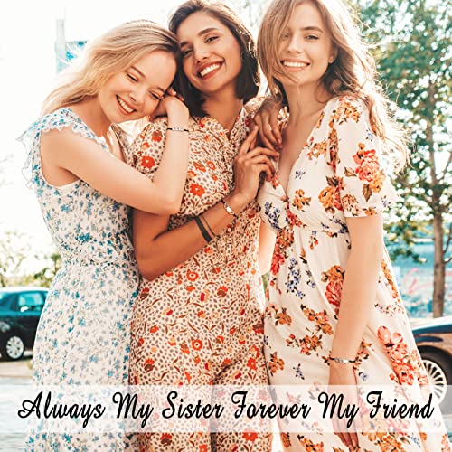 Valentines' Day Sisters Gifts From Sister, 3 Sister Bracelets Matching Heart Best Friend Friendship Bracelets Sister Birthday Christmas Gifts For Teen Teenage Girls Women Big Little Young Sisters #TOP5