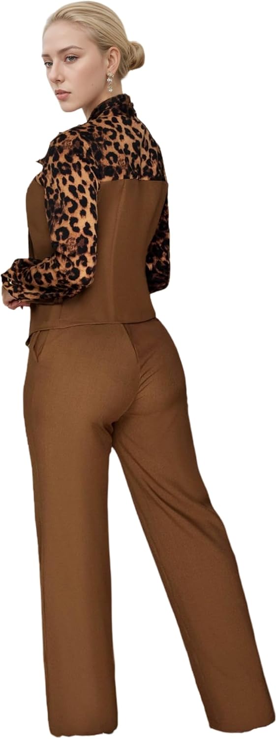 Sexy Sparkly Jumpsuits for Women Formal Elegant Mock Neck Shiny Long Straight Pants Rompers Cocktail Party Outfits - Image 3