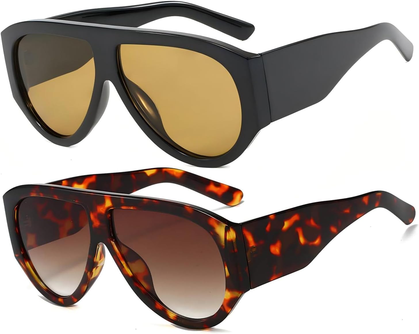 Retro Oversized Aviator Sunglasses for Women Men Classic 70s 80s Vintage Trendy Aviators