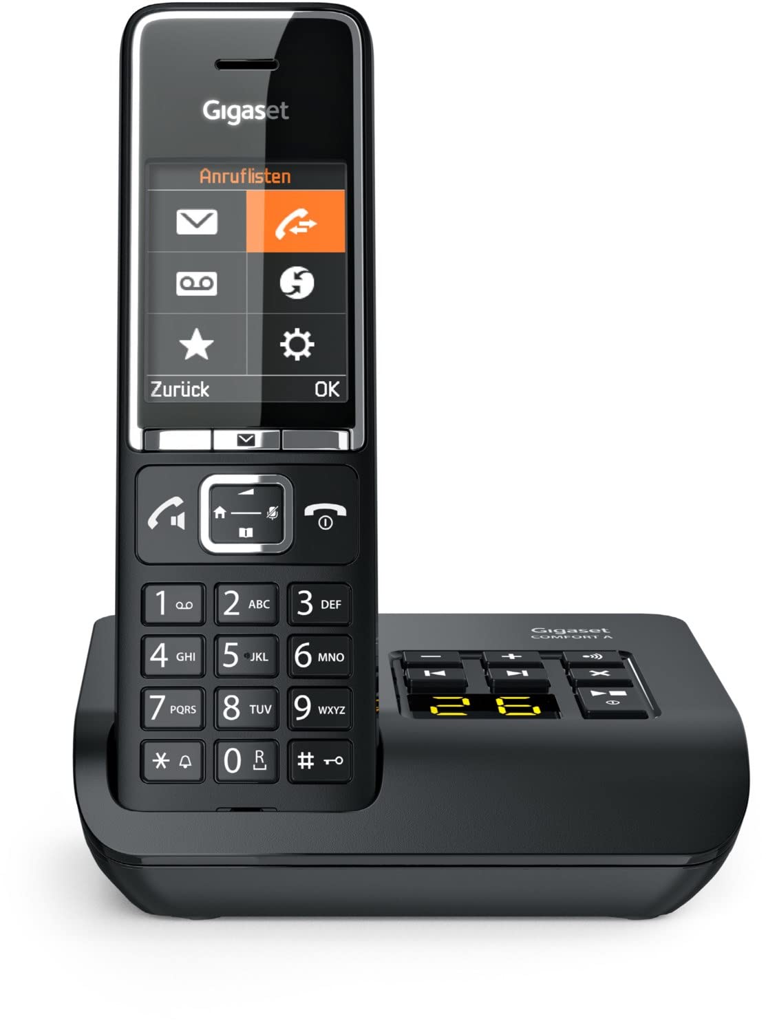 Gigaset Comfort 550A Analog Telephone Caller Id Black, S30852-H3021-B104