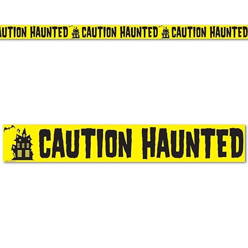 Caution Haunted Party Tape accesorio de fiesta 1 unidad 1paquete Caution Haunted Party Tape accesorio de fiesta 1 unidad 1paquete