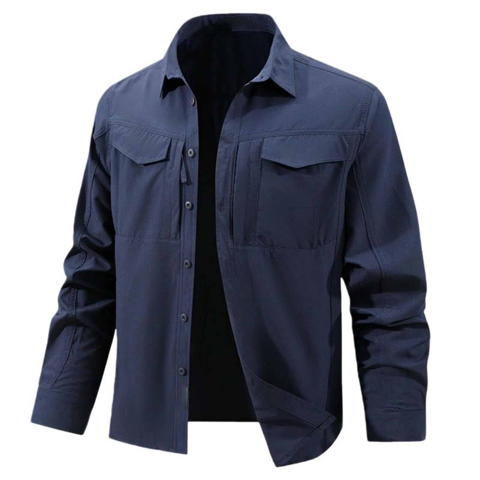 Camicia a maniche corte da uomo estiva traspirante seta di ghiaccio per attività all'aria aperta