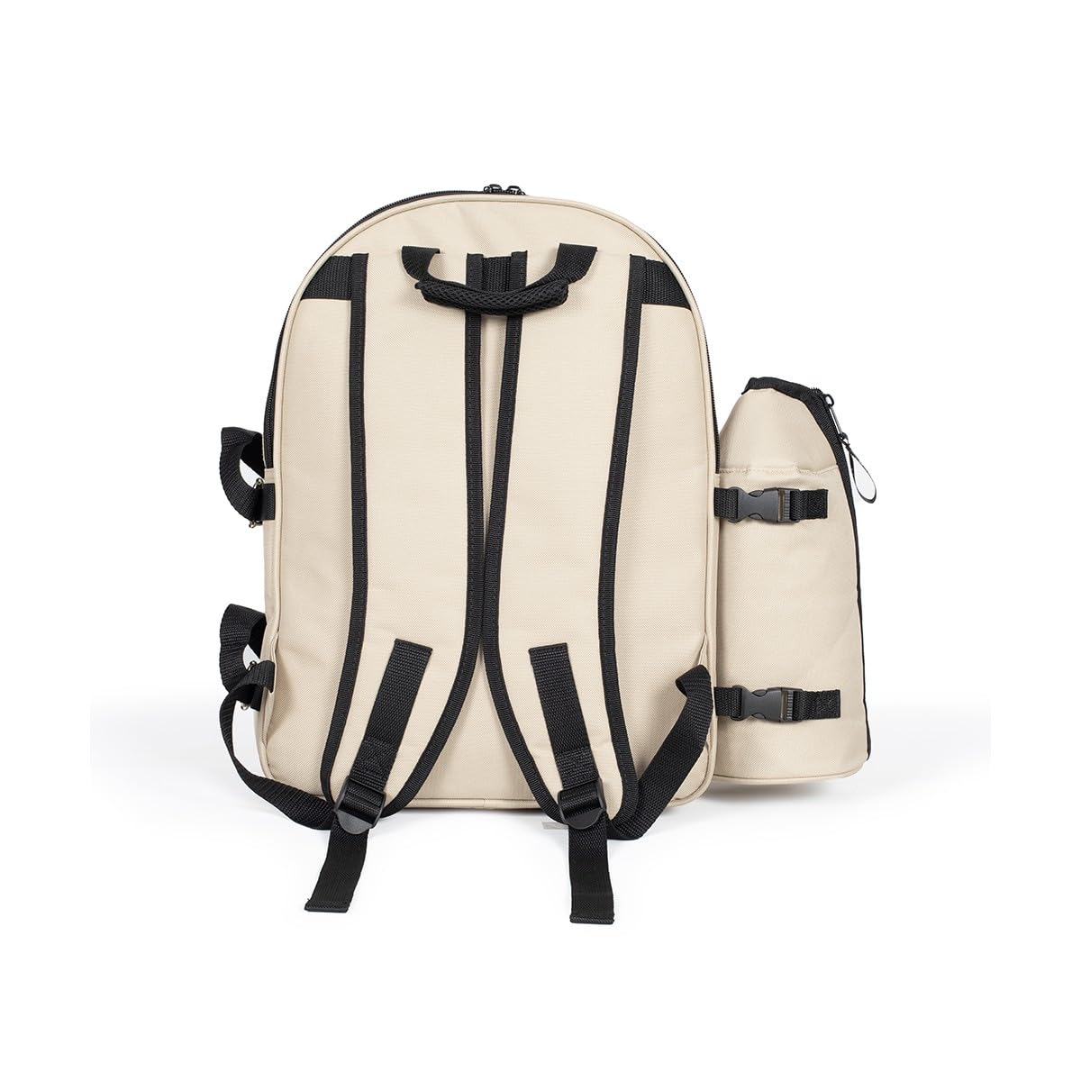 Livoo Picknick-Rucksack für 4 Personen SE970C – 11 l, 600D, 30 Zubehörteile, Creme, Cremefarben, Großartig