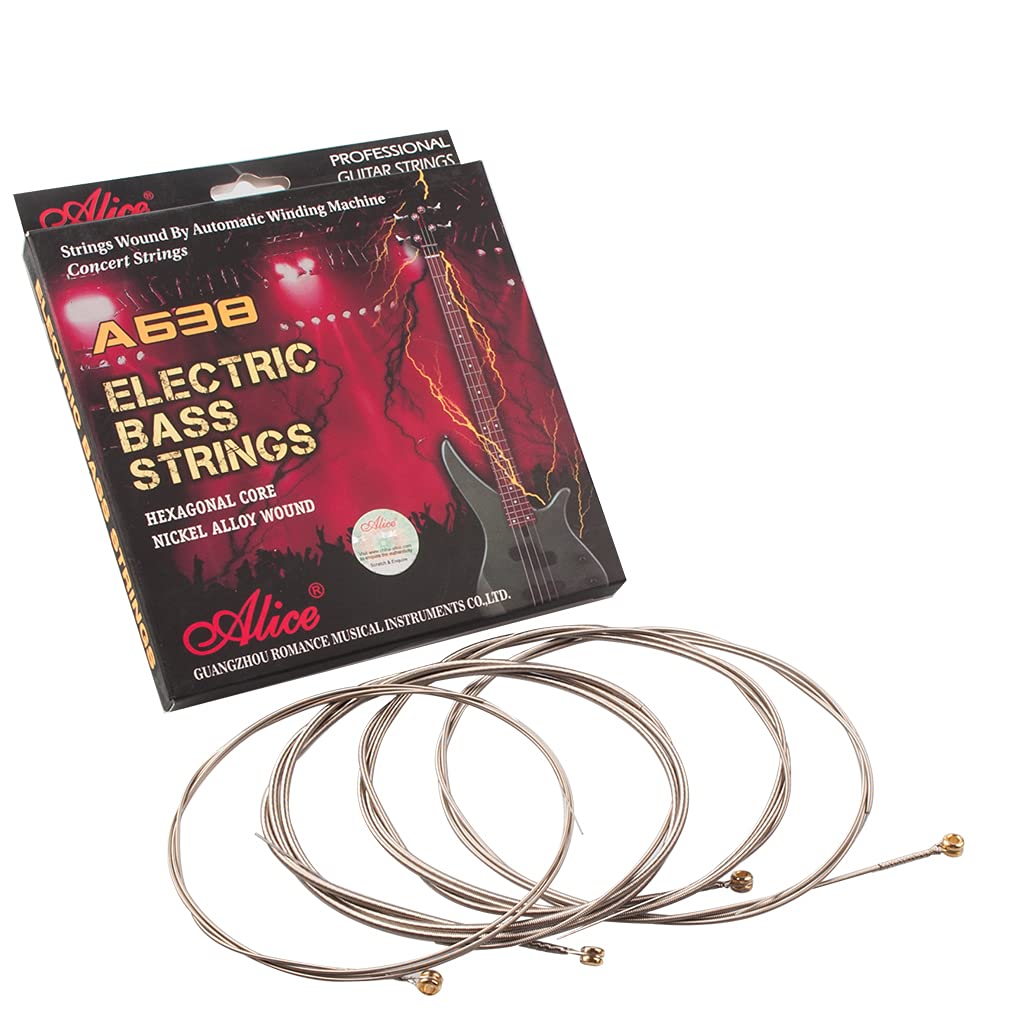 KINGDUO Corde Per Basso Elettrico A638 (4) -M Corde Avvolte In Lega Di Nichel 0,045-0,105 Pollici Per Accessori Per Basso Elettrico