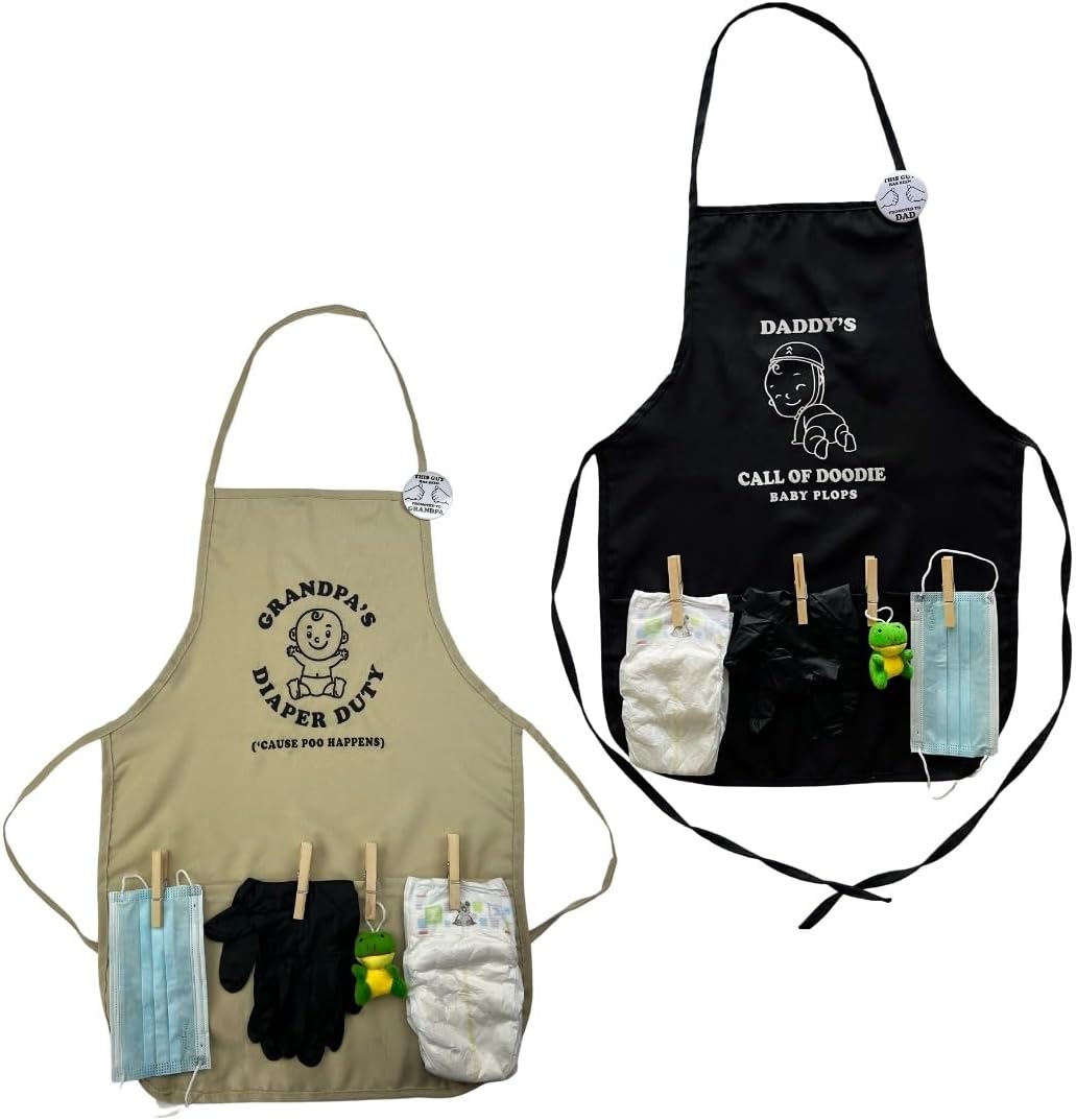 Amazon.com: MUNIFICENCE New Daddy Baby Shower Gag Gift Apron Great ...