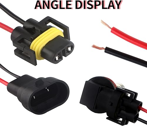 Miniatura 3 de H8 H11 880 881 Adaptador de enchufe macho Conector Arnés de cableado y adaptador hembra Arnés de cableado Cables compatibles con faros o luces
