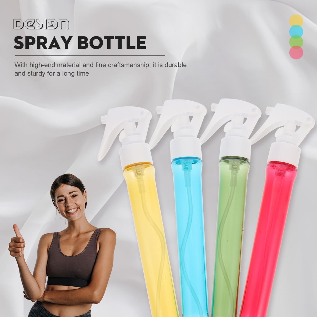 BESTYASH Thumb Spraying Bottles 4-Pack Pet Water Spray Kettle for Hair Moisturizing and Styling in Salon and Barber Shop