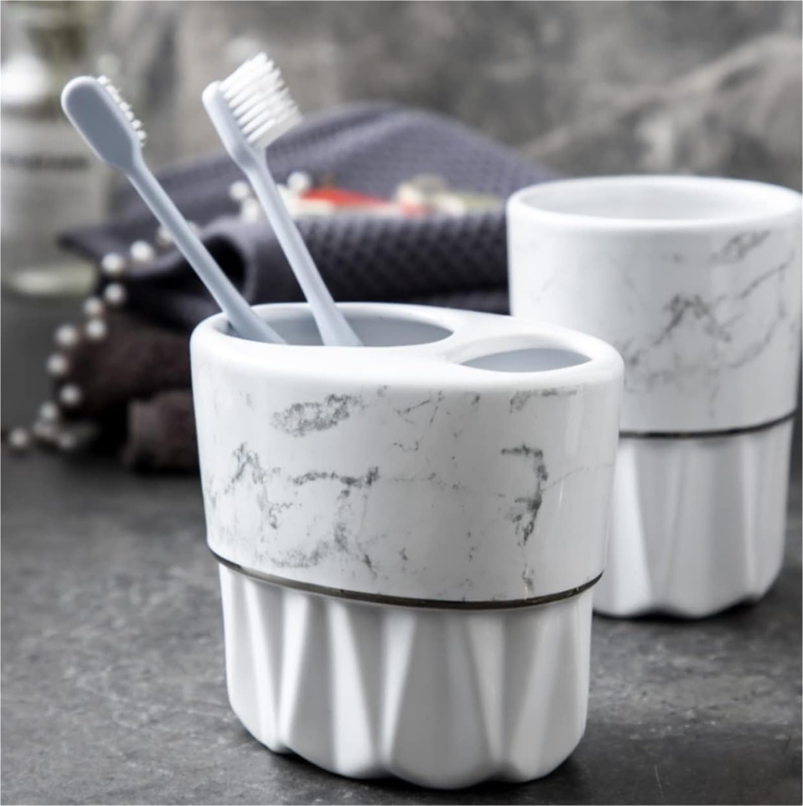 Dozownik do balsamu, zestawy akcesoriów łazienkowych, dozownik, zestaw 5-częściowy, ceramiczne marmurkowe, hotel, prosty styl, artykuły gospodarstwa domowego, mieszkanie
