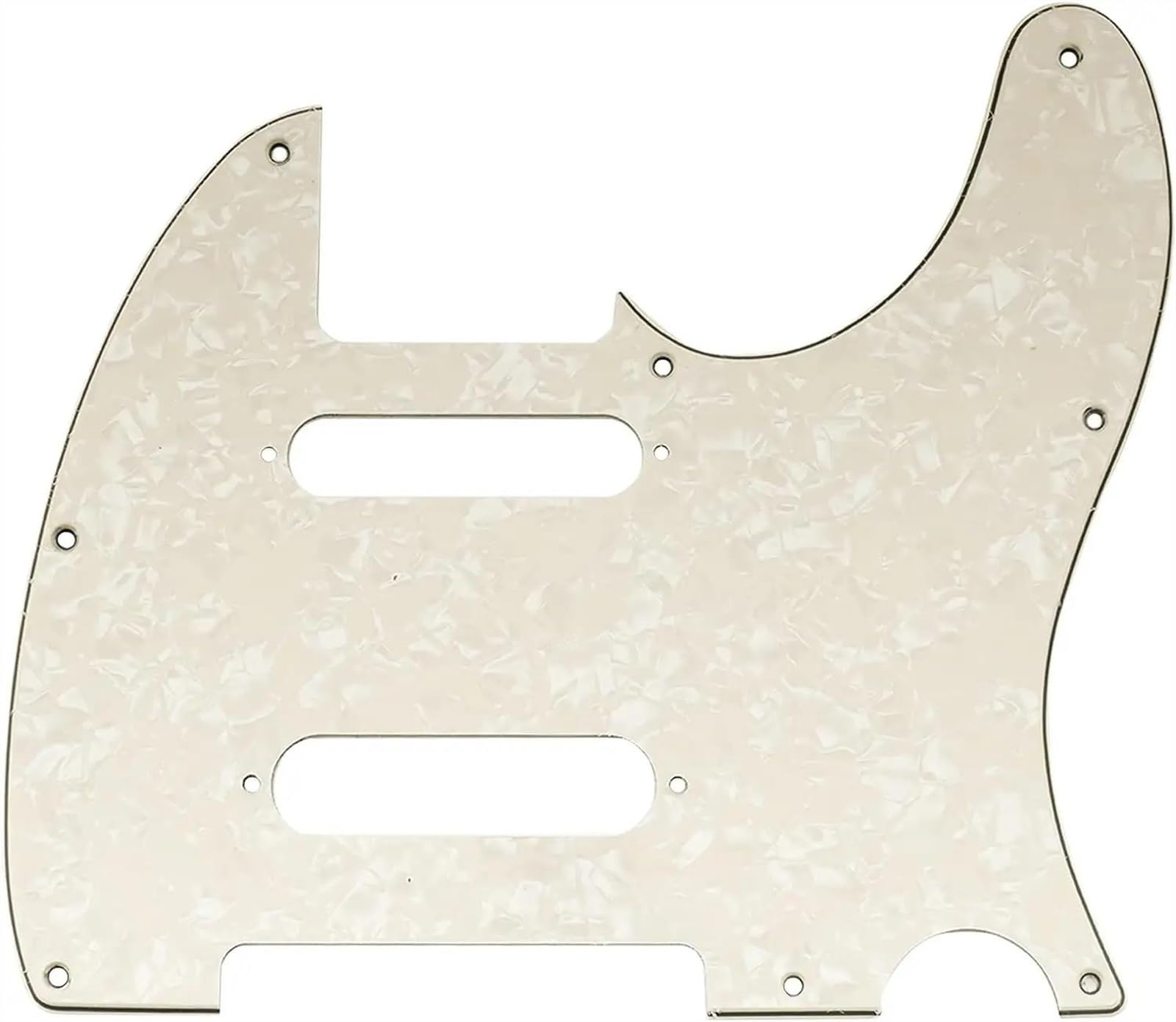 8-otworowa Maskownica Gitarowa SS Do Gitary Elektrycznej Do Przetwornika TL Round Corner SS Z Pojedynczą Cewką Płytka ochronna maskownicy do gitary elektrycznej(Aged White)