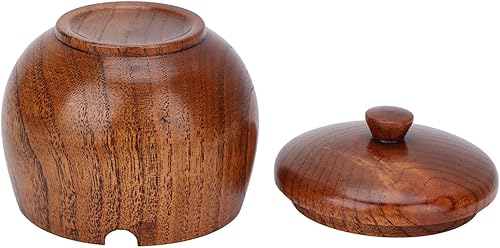 Miniatura 7 de GLOGLOW Wood Jar, Sour Jujube Wood Seasoning Box for Sauces for Kitchen (Large Lacquer)