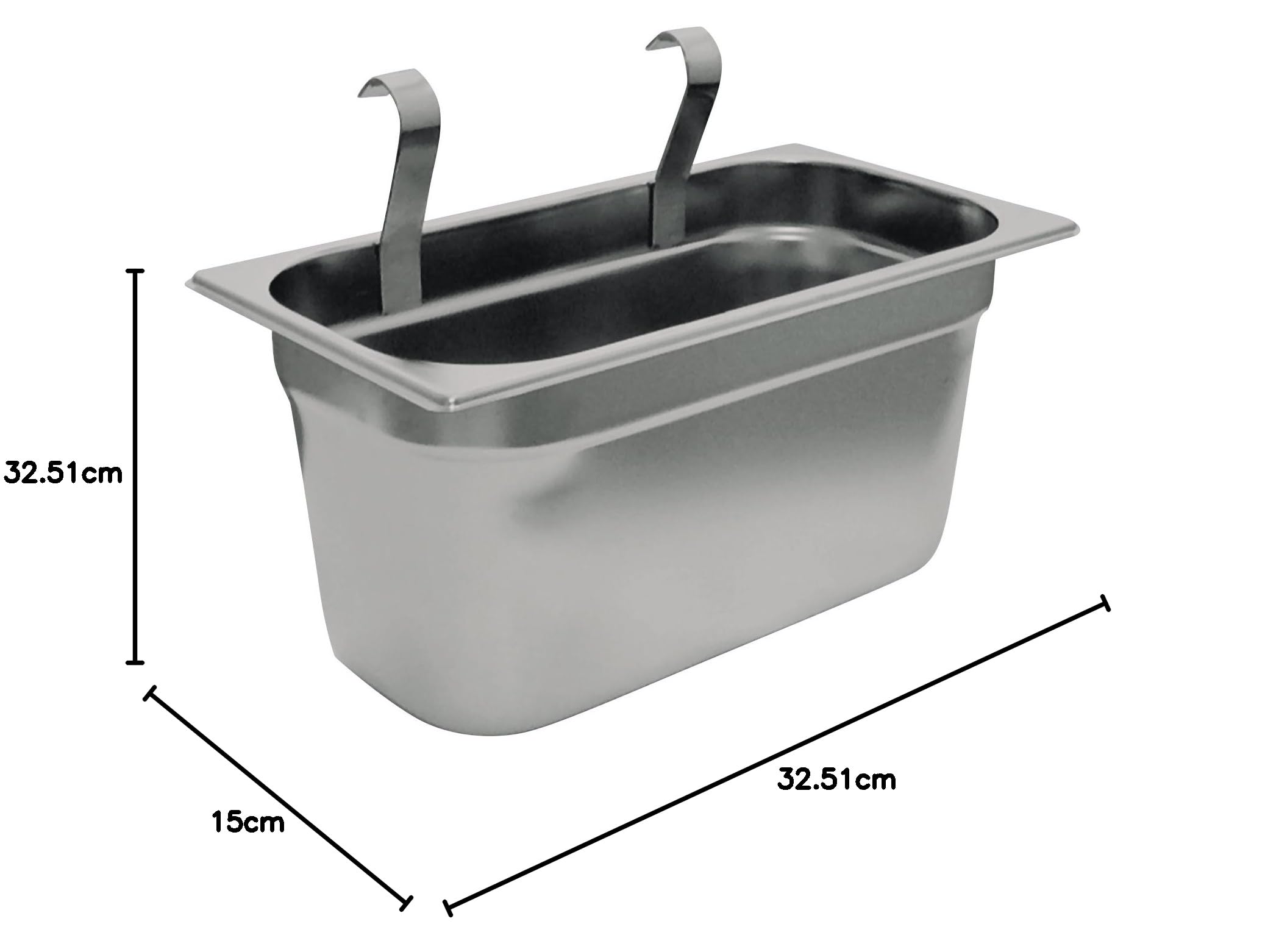 APS Bestecksammler/Besteckwanne, Edelstahl, Silber, 32,5 x 17,5 cm