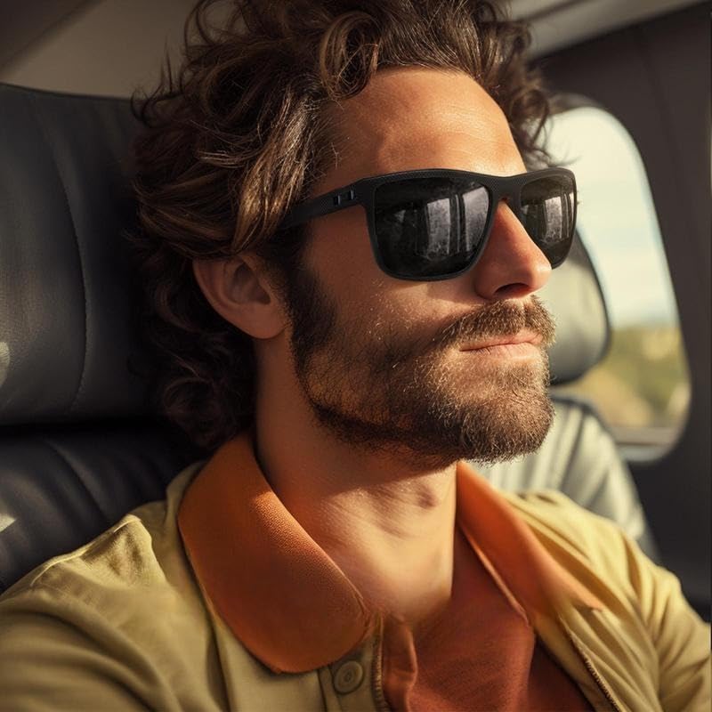 3 Pairs Simple Sunglasses For Everyday Use, Unisex Polarized Glasses, Square Eyewear,Lightweight Frame Sun Glasses with UV Protection, Travel Accessories，Sunglasses for Men2