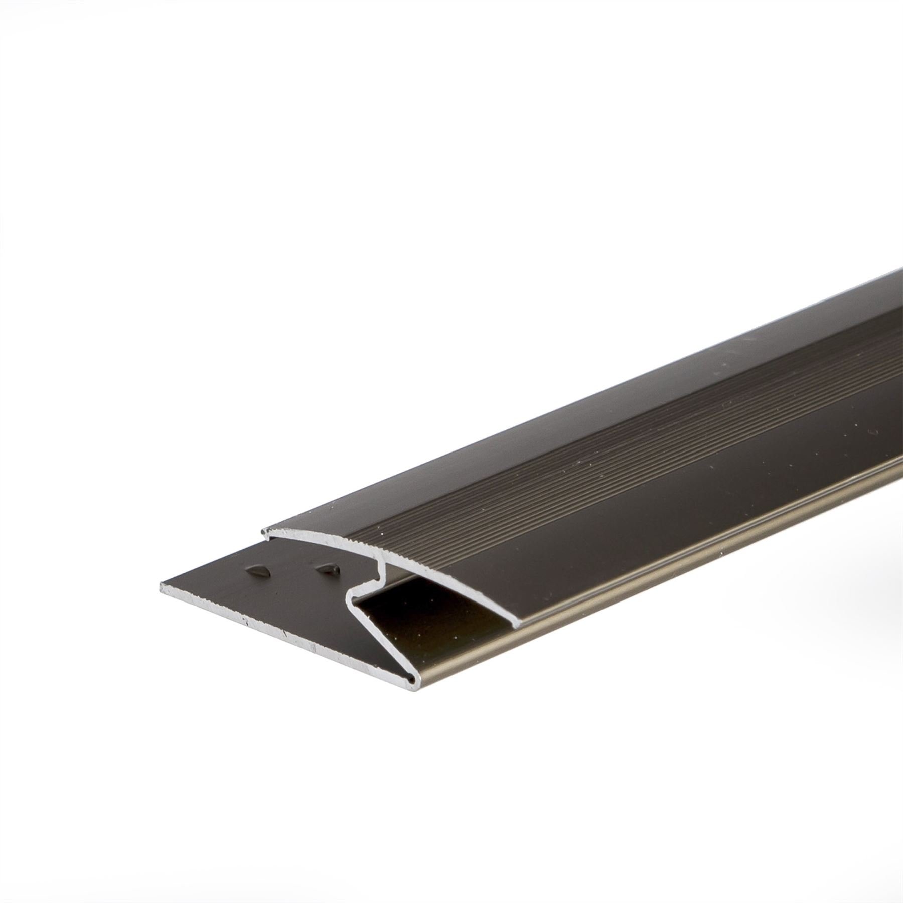 IANPAV Screw ANODISED Aluminium Z Edge Carpet Profile Door Floor BAR Trim 1000mm x 35mm C69, Olive