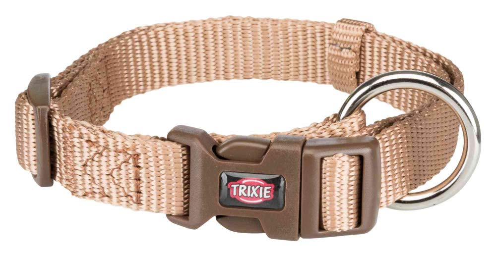 TRIXIE Nylon , Designed In Germany, Premium Adjustable Collar Dogs, 20 Kg Or Above (Poodle, Bull Dog, Lab, Husky), 35-55 Cm/20Mm (M-L, Caramel)