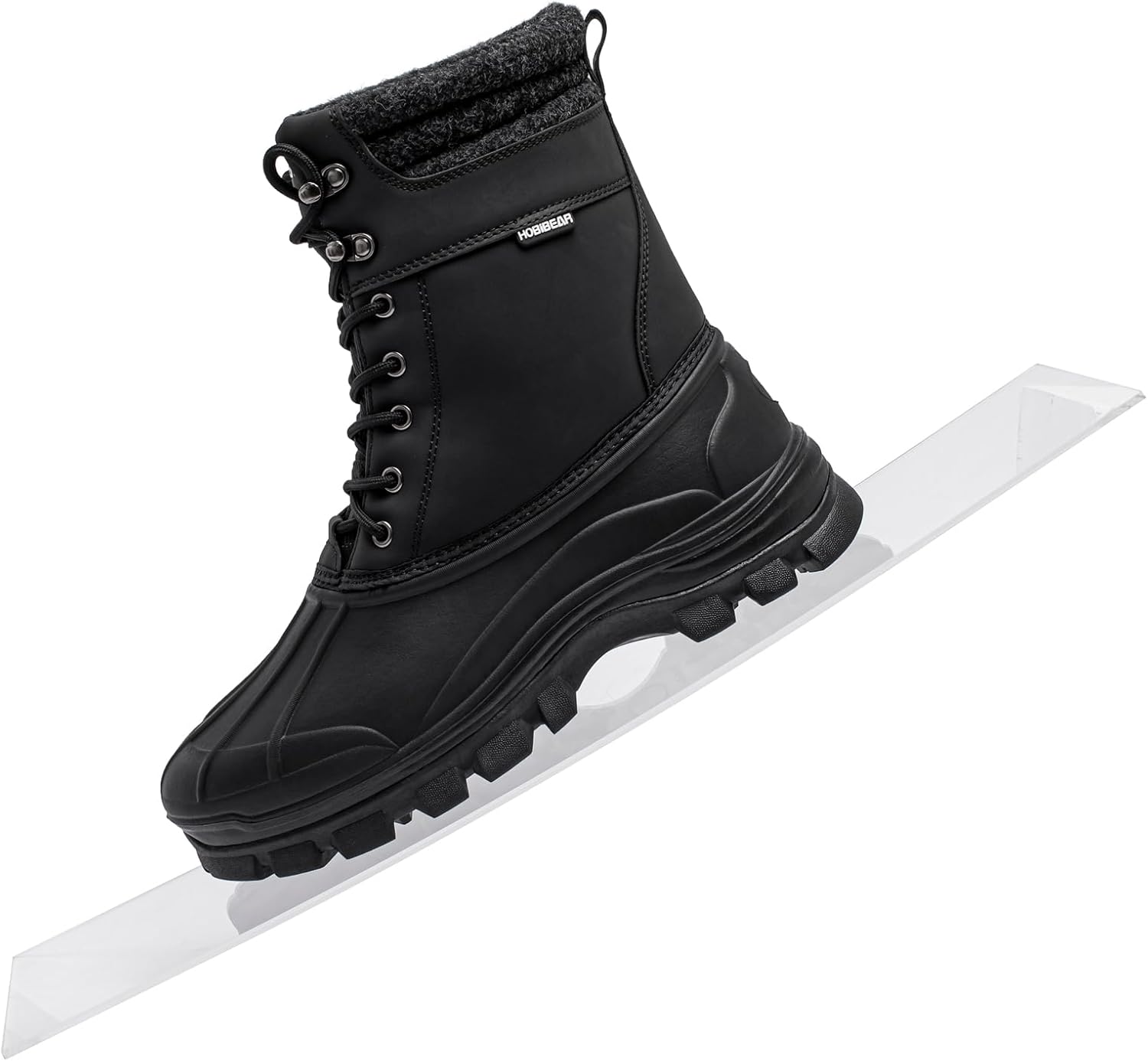 HOBIBEAR Men's Snow Boots Insulated Waterproof Warm Fur Lined Hiking Winter Snow Boots for Outdoor