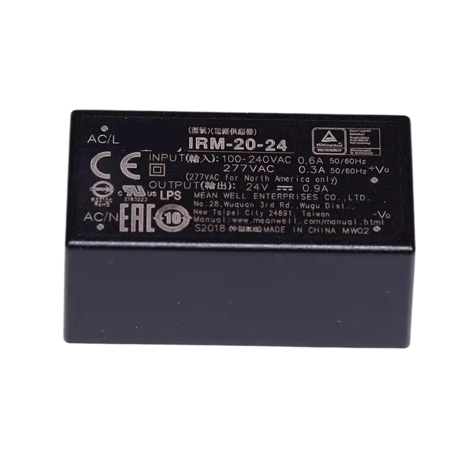 Alimentation à découpage IRM-20-12V haute efficacité pour tension 12V constante