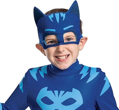 Miniatura 3 de Disfraz de Catboy para niños, disfraz oficial de PJ Masks Catboy con máscara, tamaño pequeño