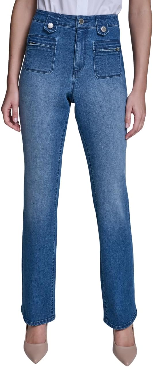 Karl Lagerfeld Women's Super Stretch Front Pocket Jean