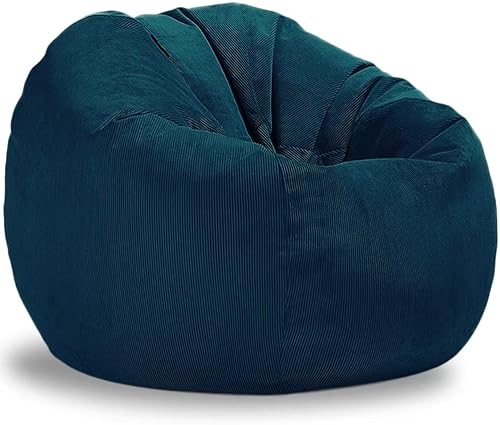 Funda para silla de puf (sin relleno) para niños y adultos, extraíble, lavable a máquina, funda gris extra grande, almacenamiento de animales de