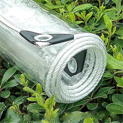 Lona transparente impermeable de 1,2x2m con ojales para camping y proteccion exterior 2