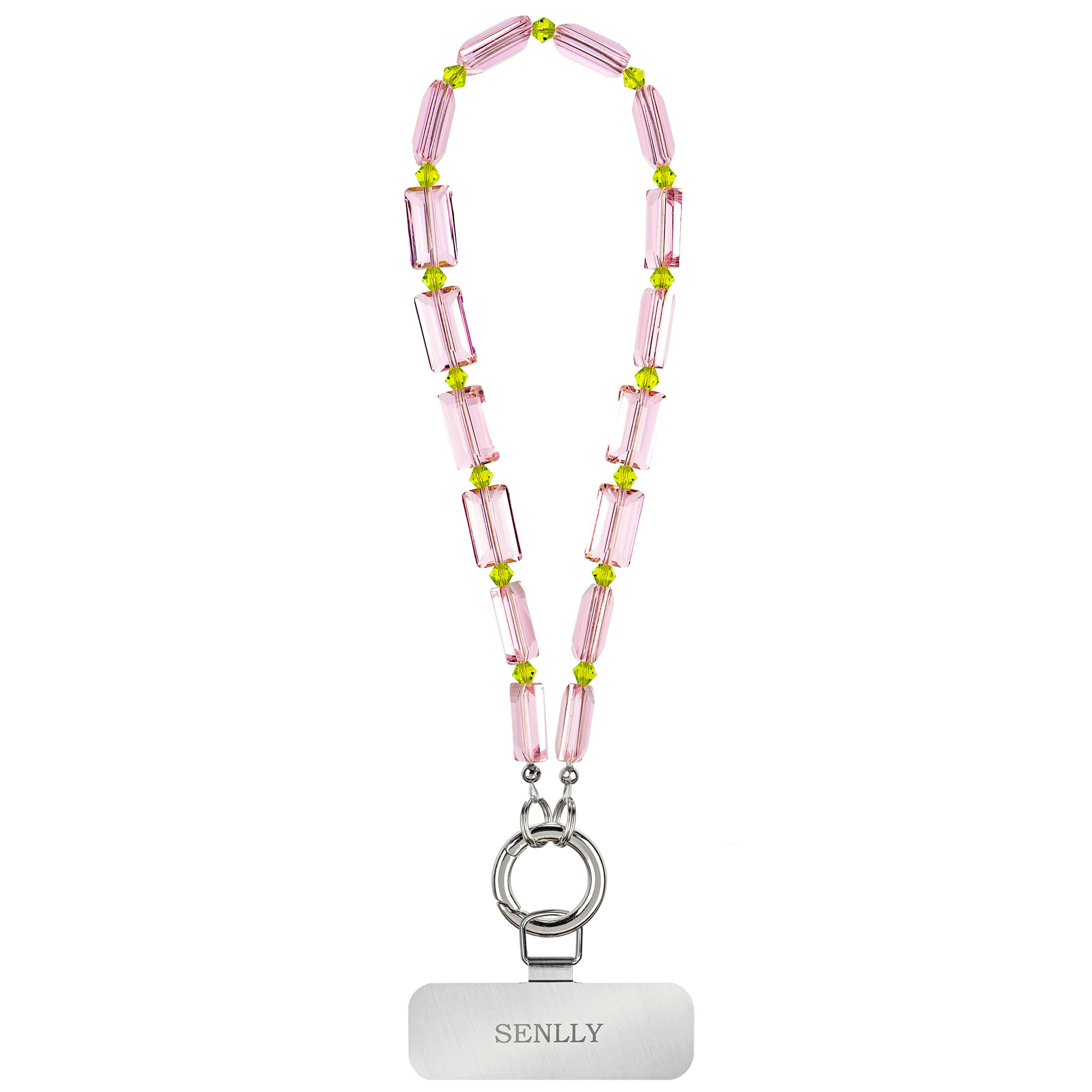 SENLLY Wristlet Phone Lanyard Charm, Selected K9 Crystal Wrist Strap, Use Stainless Steel Hardware, Jewel Gift for Women