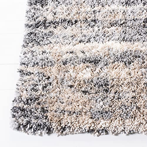 Tapete SAFAVIEH Fontana Shag 4'x6' Gris y Marfil miniatura 3