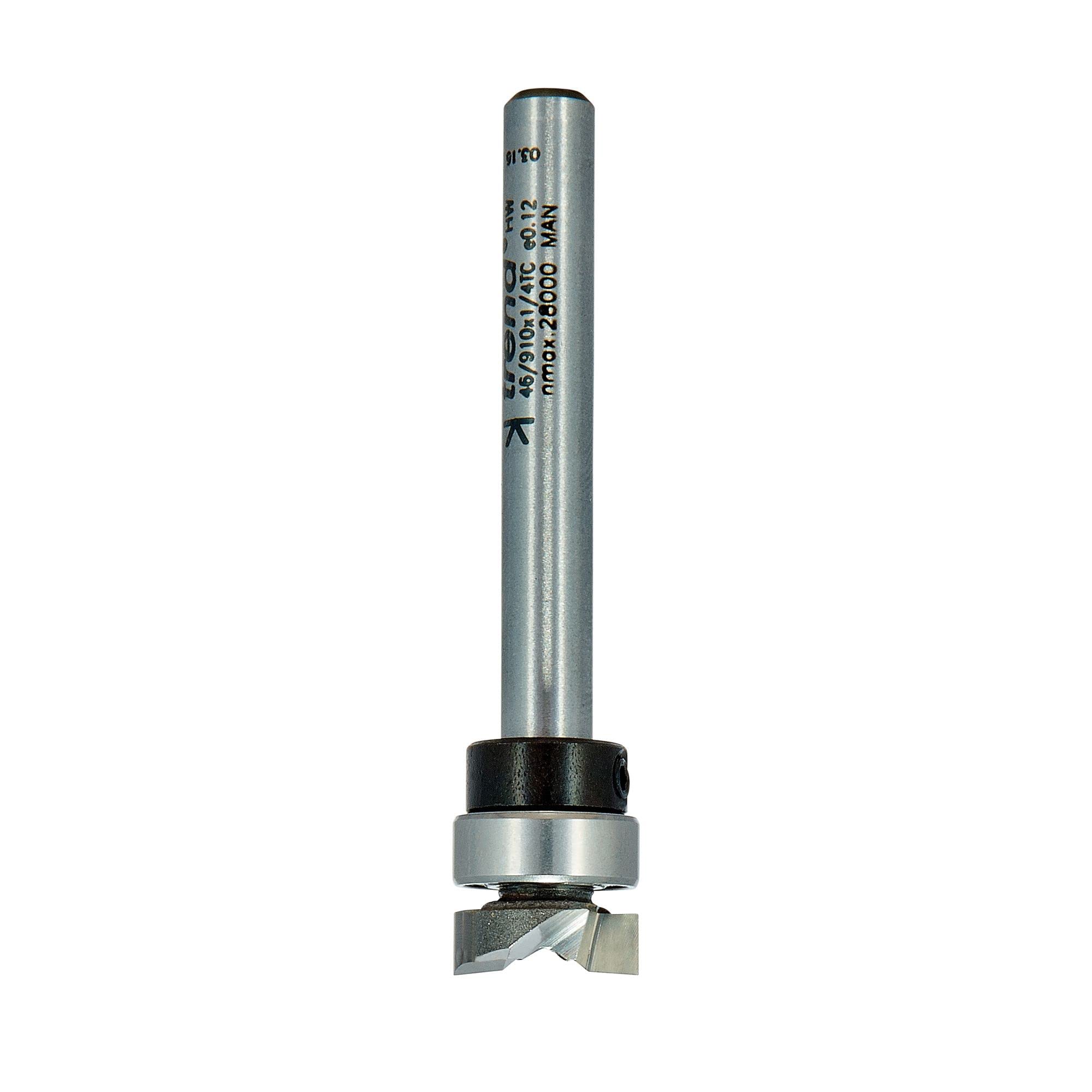 Trend Fresatore per Profilatura Guidato 12,7 mm x 4 mm, Gambo 6,35 mm | Per profilature precise con cuscinetto da 12,7 mm e taglienti in carburo di tungsteno, 46/910X1/4TC