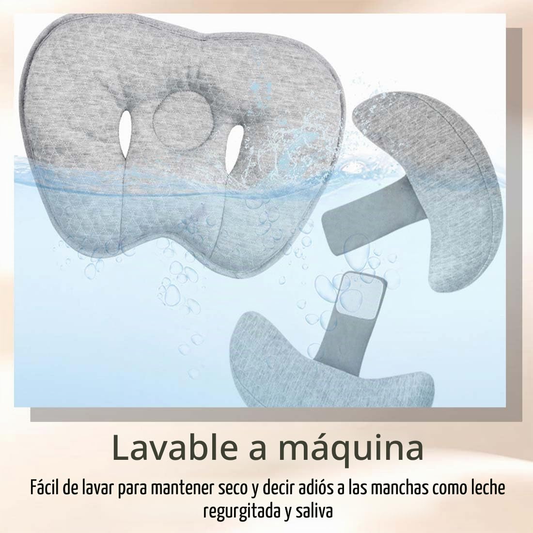 Almohada cervical para bebé, paquete de 1, almohada cervical para recién nacido, almohada cervical 2 en 1, almohada de viaje para apoyar la cabeza en el cochecito