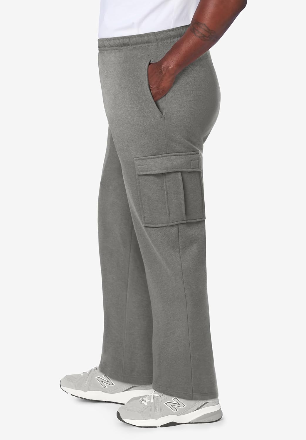 KingSize Men's Big & Tall Fleece Cargo Sweatpants