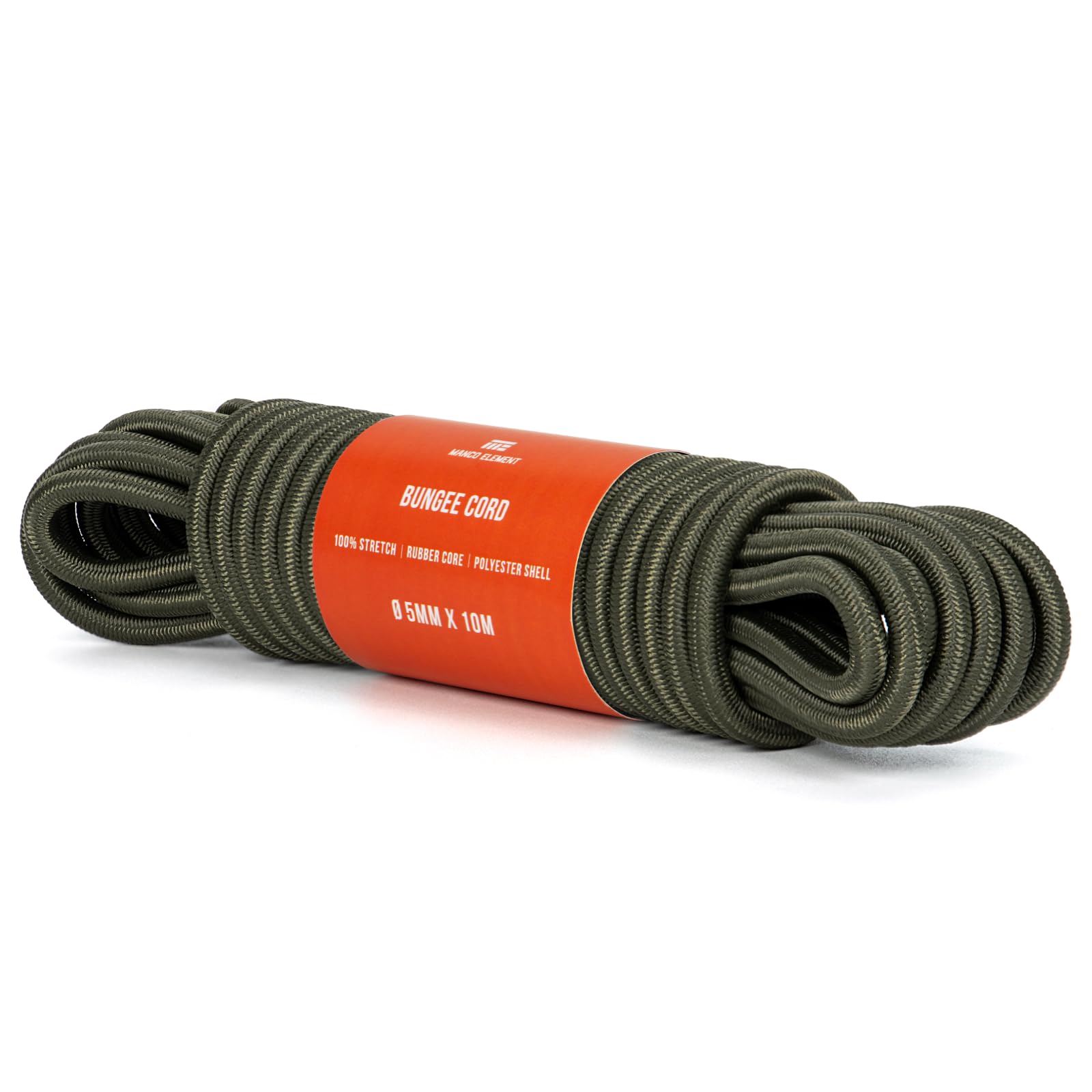 Manco Element Army Green Bungee Cord 5Mm X 10M Elastic Cord Shock Cord