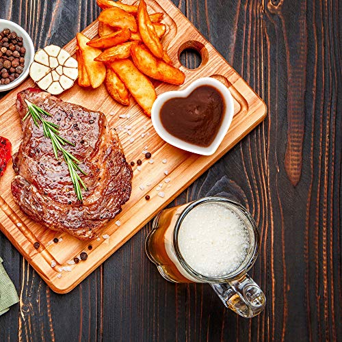 Beautyflier Pack Of 4 Heart Shaped Ceramic Sauce Dishes Plates Serving Saucers Bowl For Sushi Appetizer Japanese Style Dinnerware Set (White, 4Pcs) #TOP3