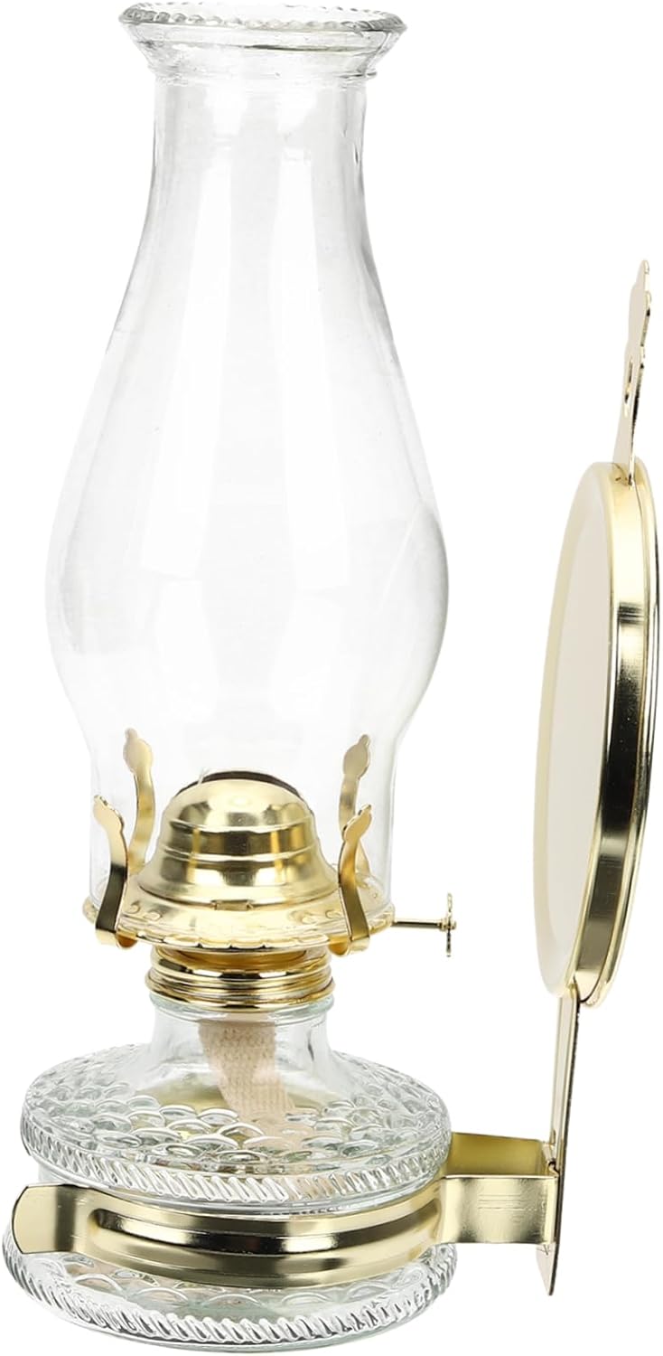 Vintage Decorative Kerosene Oil Lamp Rustic Glass Home Lamp for Emergency Lighting Elegant Indoor Decor Easy to Use for Living and Bedroom Ambiance
