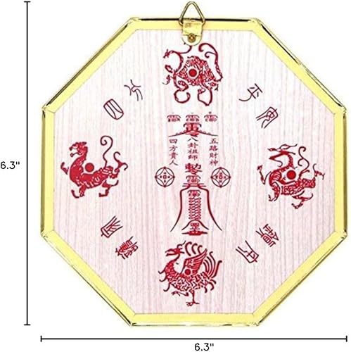 Miniatura 8 de Espejo chino Feng Shui Bagua cóncavo para invitar dinero y riqueza del tesoro por suerte 6.3 pulgadas