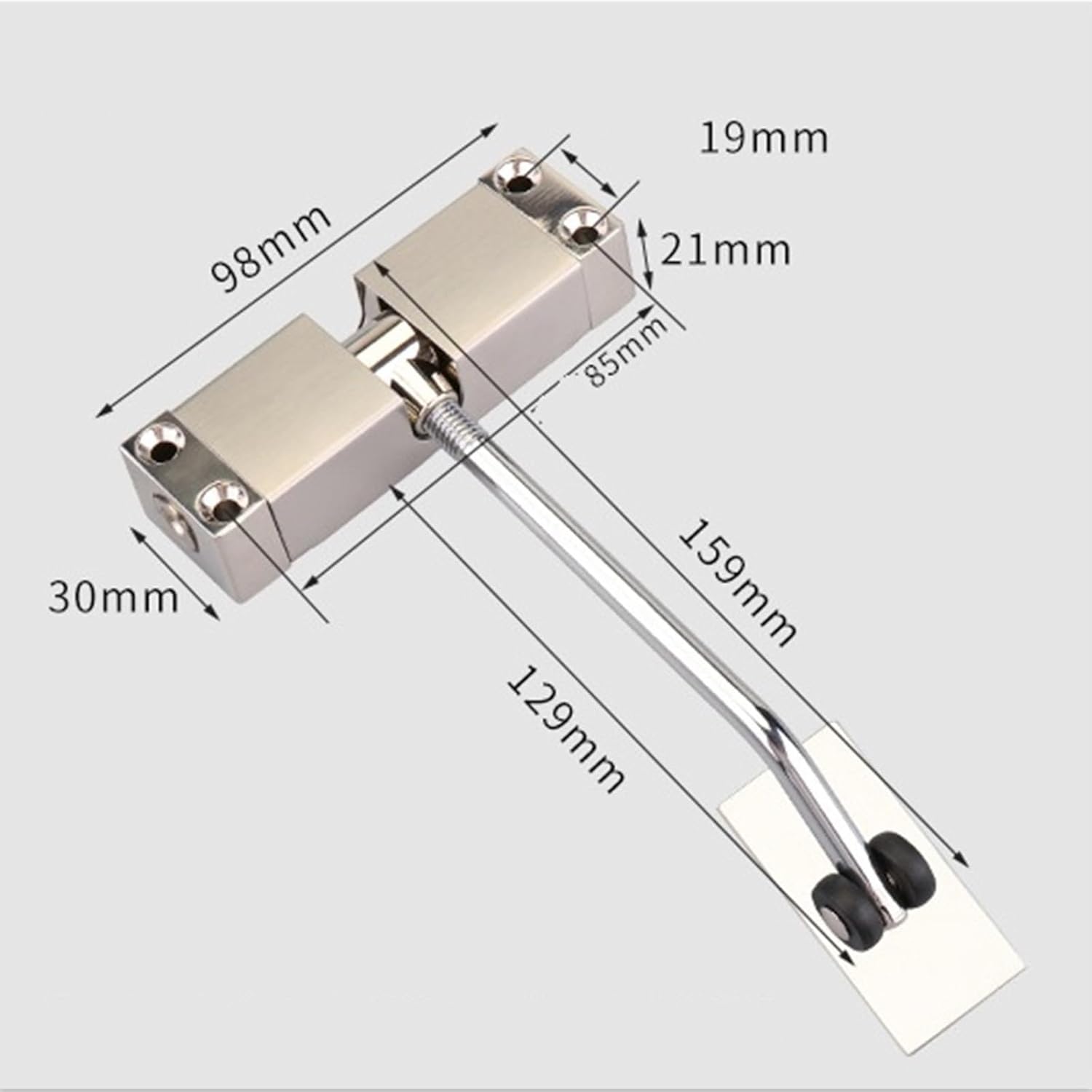 Automatic Door Closer, 2Pcs Automatic Door Closers Safety Spring Door Closers Silent and Adjustable Convert Hind Doors to Self-Closing Doors(Black)