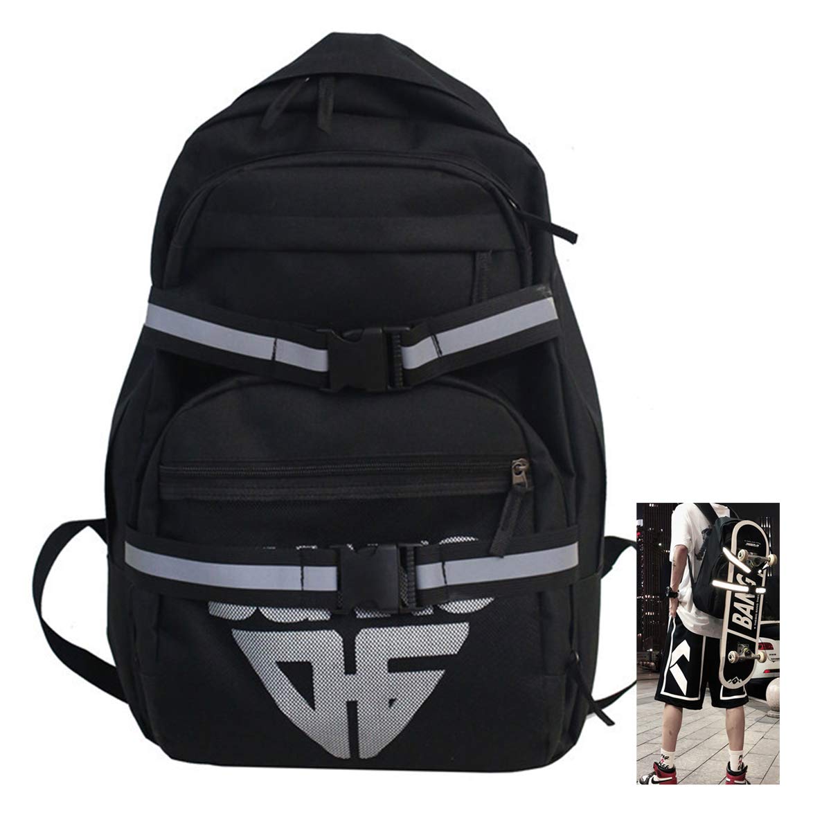 PIESWEETY Skateboard Bag Longboard Backpack 20L Backpack with