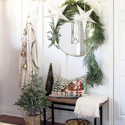 Miniatura 4 de Fundas de almohada de Navidad de 12 x 20 pulgadas, diseño de árbol de Navidad, decoración de árbol de Navidad, almohadas lumares de Navidad, fundas