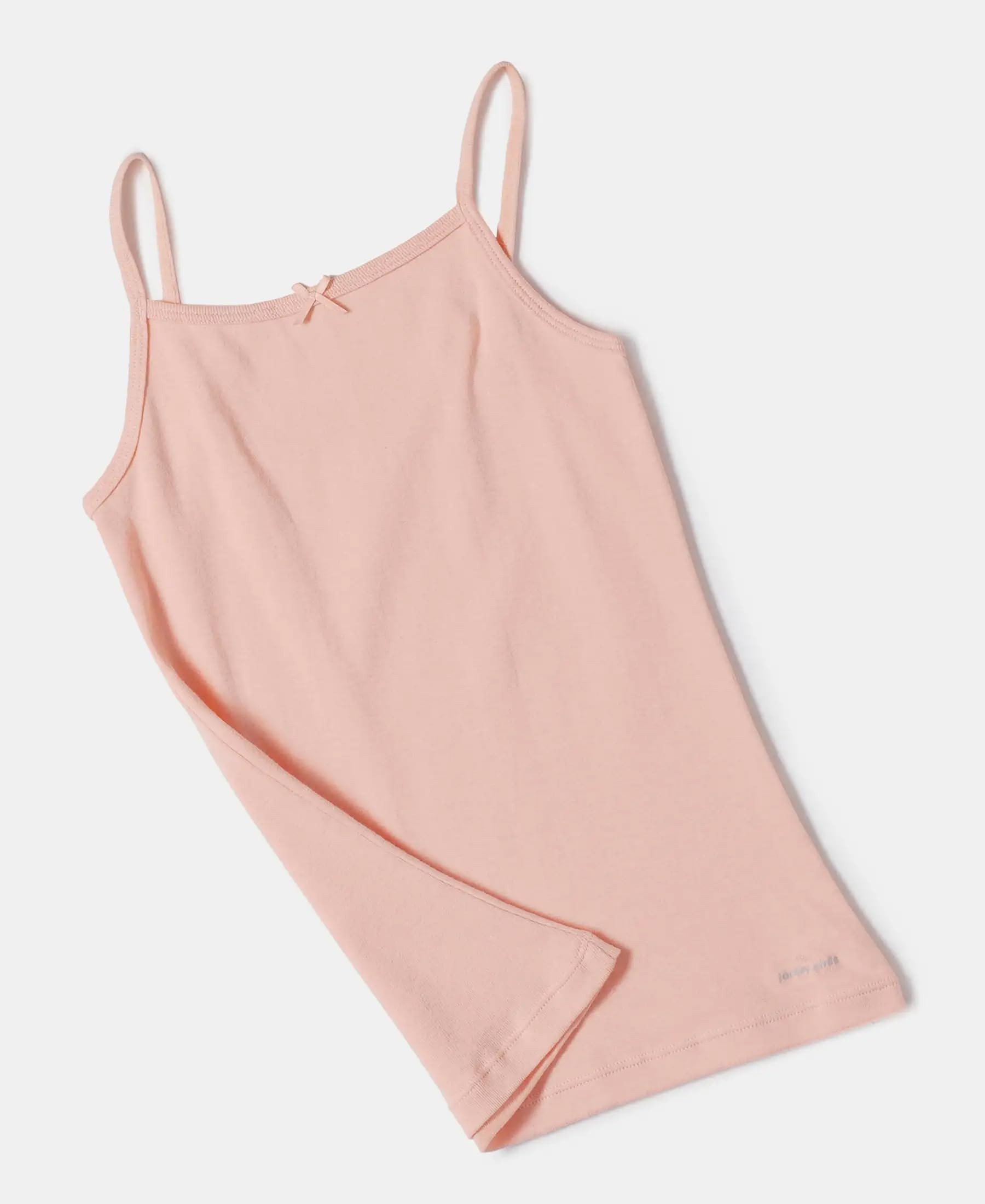 Jockey Girl's Regular Undershirt (SG04_Tropical Peach 3-4 Yrs)