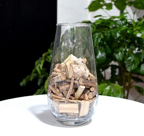 Miniatura 6 de Byher Palitos de manualidades, mini tronco de madera para decoración rústica del hogar, centro de mesa de granja con ramitas (palitos de garrafa)