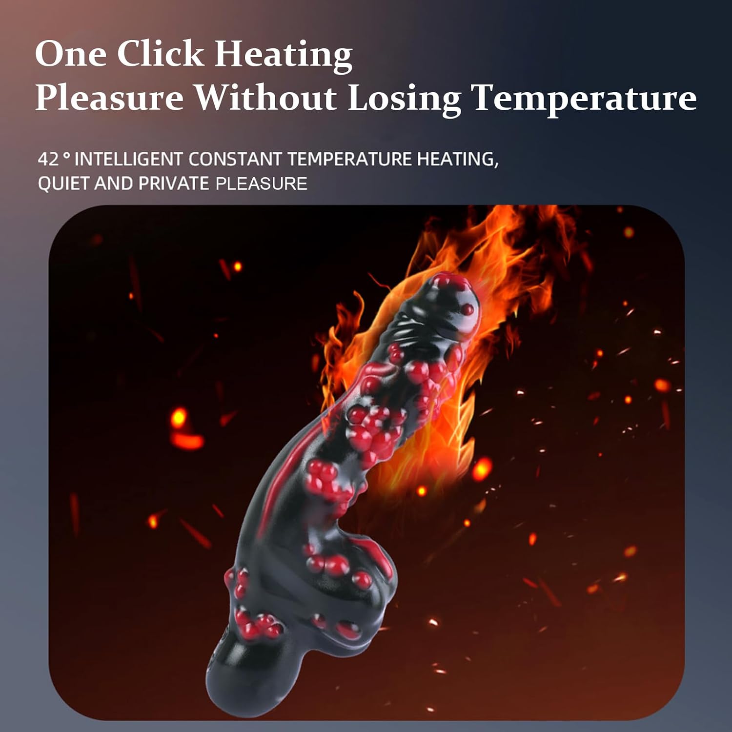 Monster G-spot Vibrating Variant Penis with 10 Powerful Modes, 8.54" Silicone Thick Dildos Anal Toys with Heating Adult Sex Toys for Men Women (Red Black)