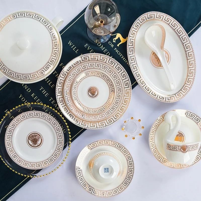 60 sztuk europejskich wysokiej jakości porcelany kostnej zestaw naczyń miska naczynia do sushi talerze ramen pałeczki zestawy misek i naczyń naczynia do kuchni