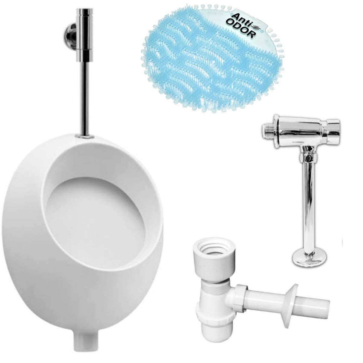 VBChome A50132 Kit d'urinoir en céramique haut de gamme Blanc
