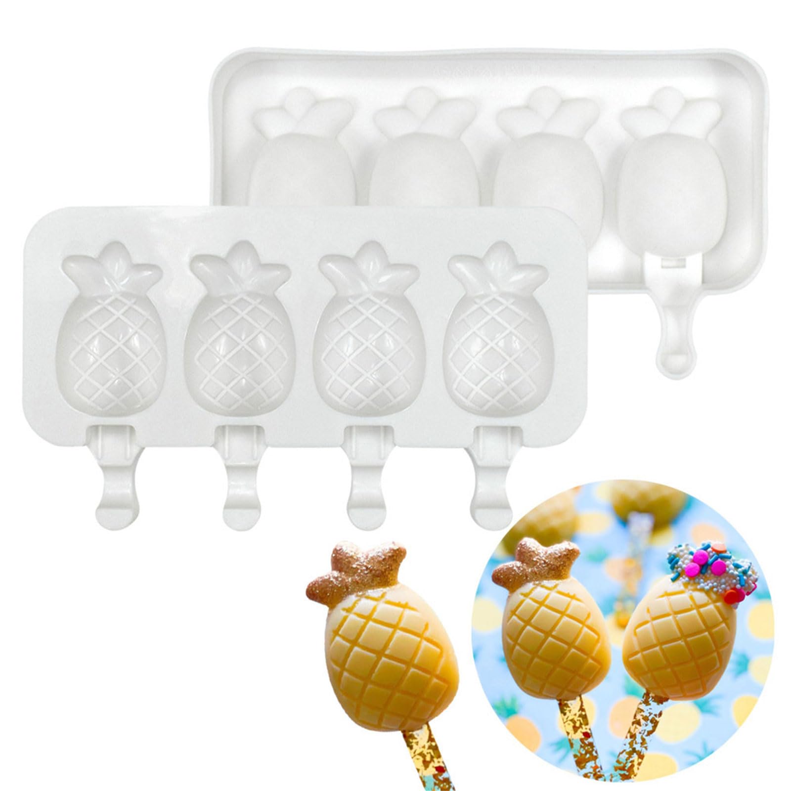 Moldes para polos， Moldes de silicona flexibles for paletas de hielo, juego de moldes for manualidades for uso en la cocina