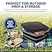 2-Pack XL Collapsible BBQ Prep Tub with Built-In Cutting Board, Lid & Strainer – Marinate, Drain & Prep – Large Food-Safe Container – Perfect for Grilling, Smoking & Outdoor Cooking (Black)