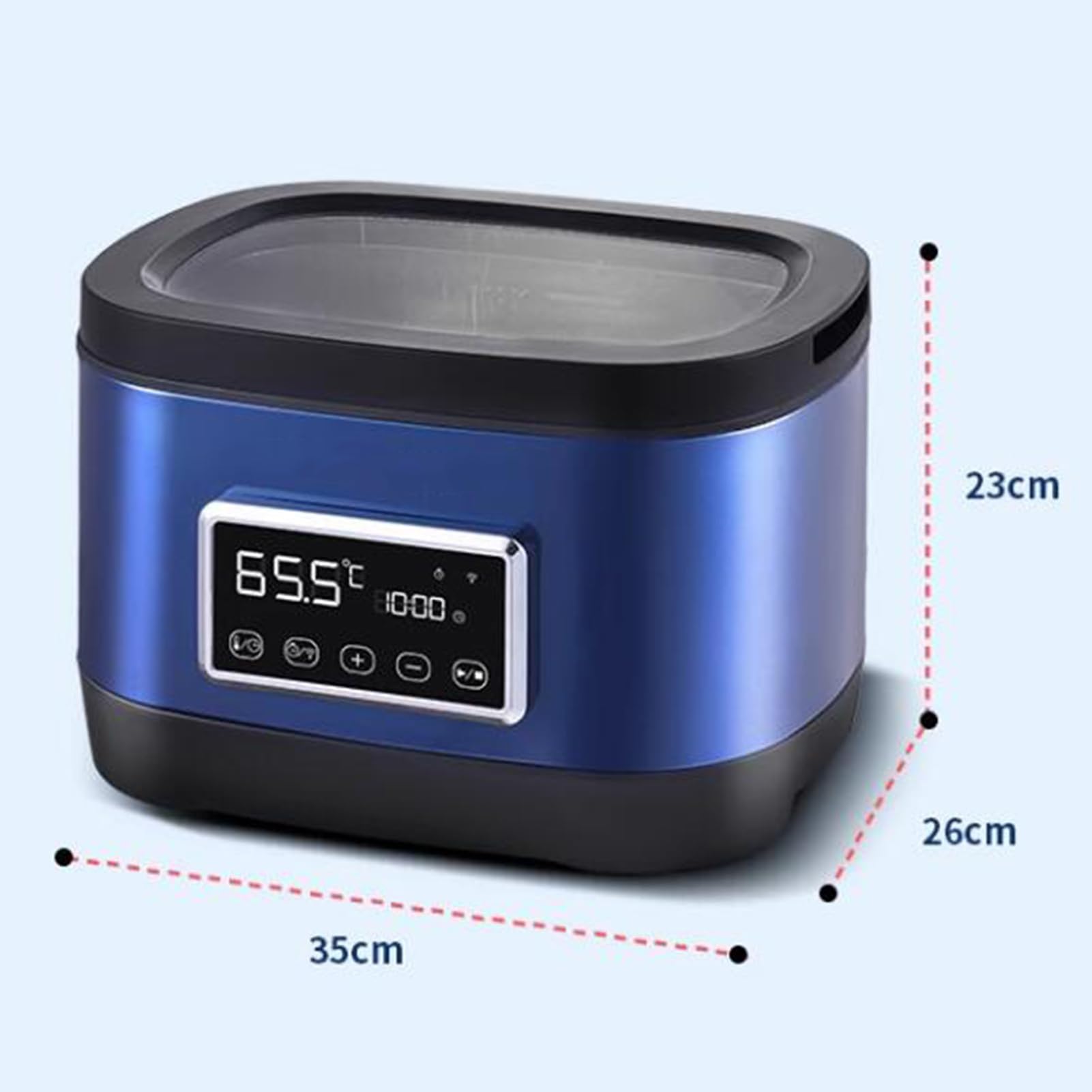 Sous-Vide-garer, Edelstahl-Vakuum-Sous-Vide-topf Mit Led-Touchscreen Und WiFi-App-steuerung, Temperaturregelung Von 40 bis 90 °c Und 24-stunden-intelligente-zeitschaltuhr, 3D-wasserzirkulator