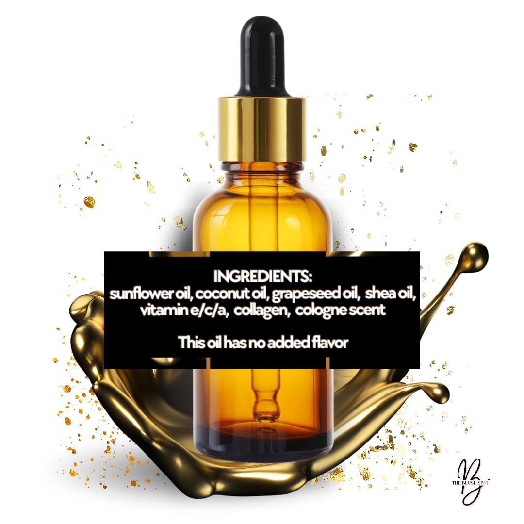 The Blush Spot - Men's Beard Body Balls Oil - Men's triple threat Oil - All-Natural - Softens, Strengthens, and Nourishes Hair & Skin 1 oz